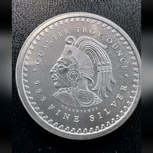 1- 1/4 OZ .999 Fine Silver Aztec Calendar Rounds Brilliant Uncirculated